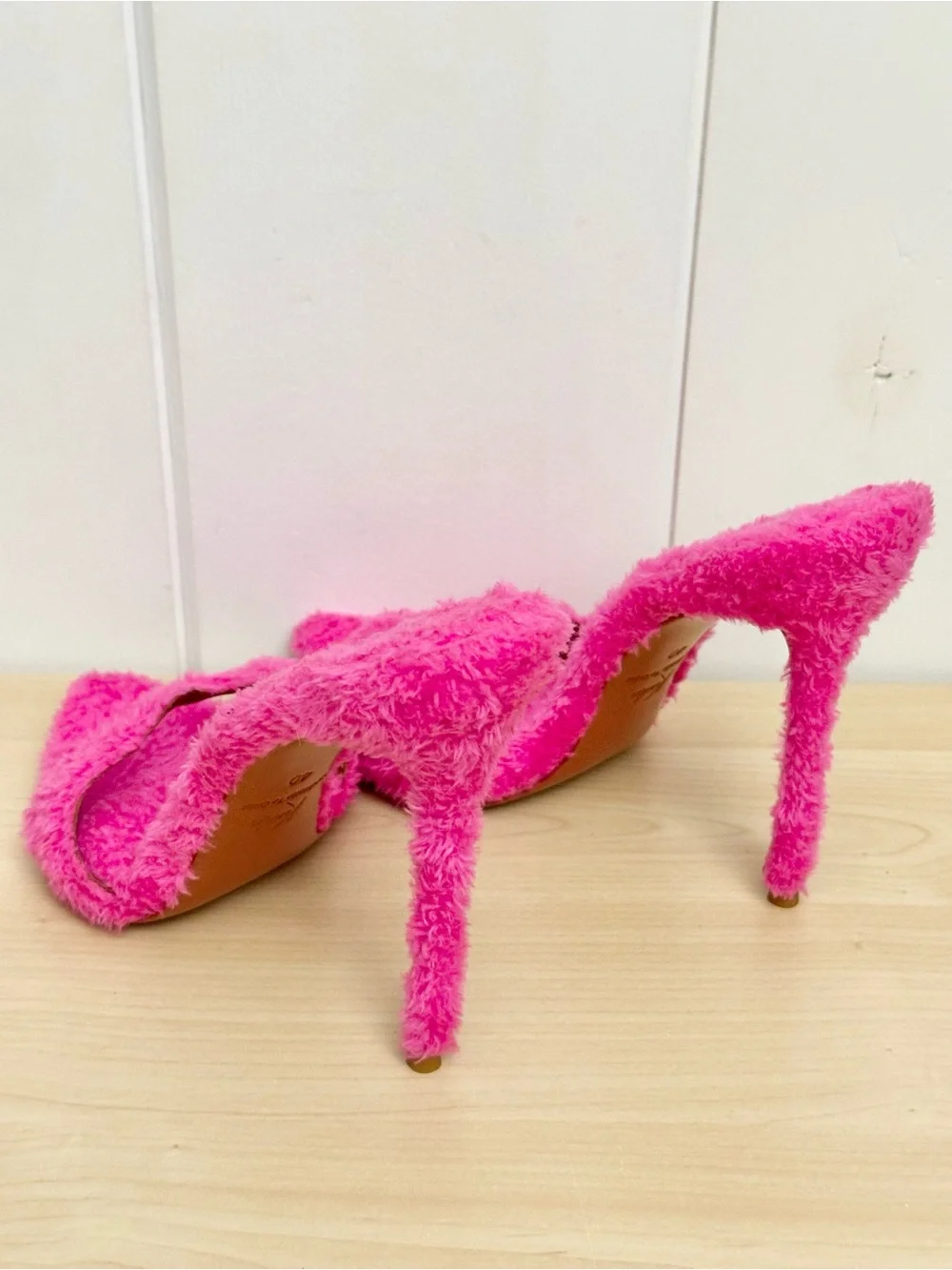 Kandee Legally Pink Towelling Mules Size 40